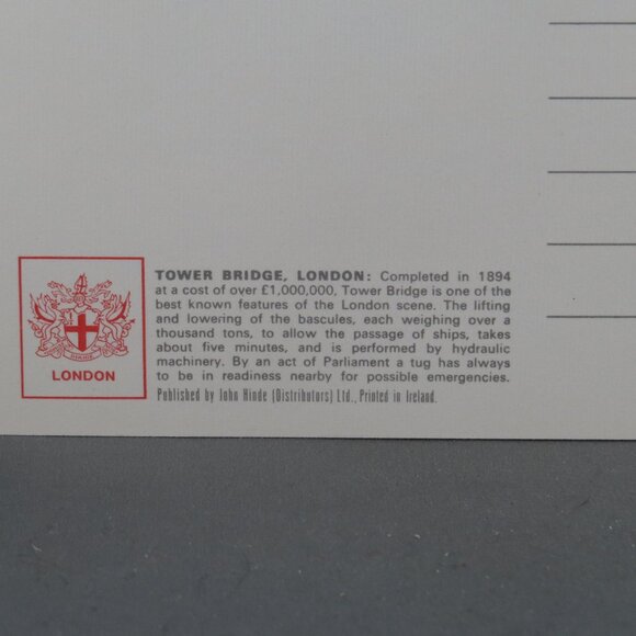 Vintage Postcard - Tower Bridge London - John Hinde Original - Picture 3 of 4